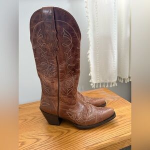 Ariat Brown Embroidered Heeled Boots
